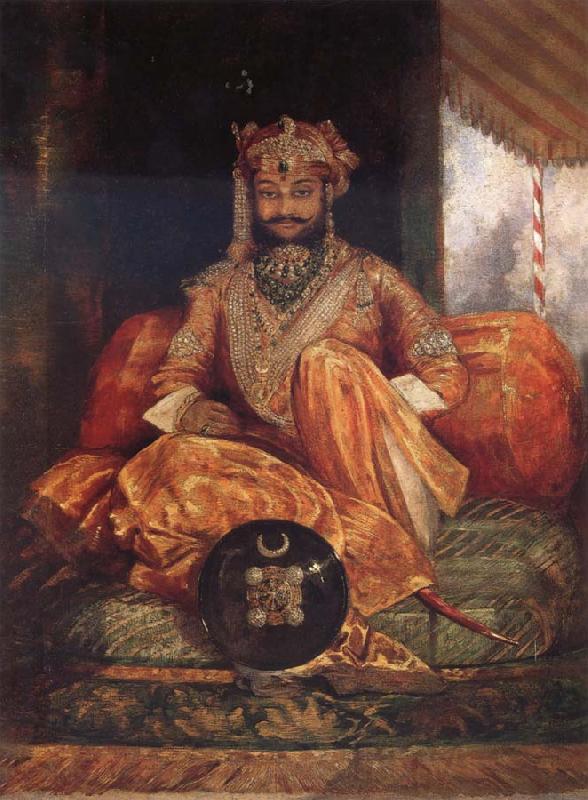George Landseer His Highness Maharaja Tukoji II of Indore Spain oil painting art